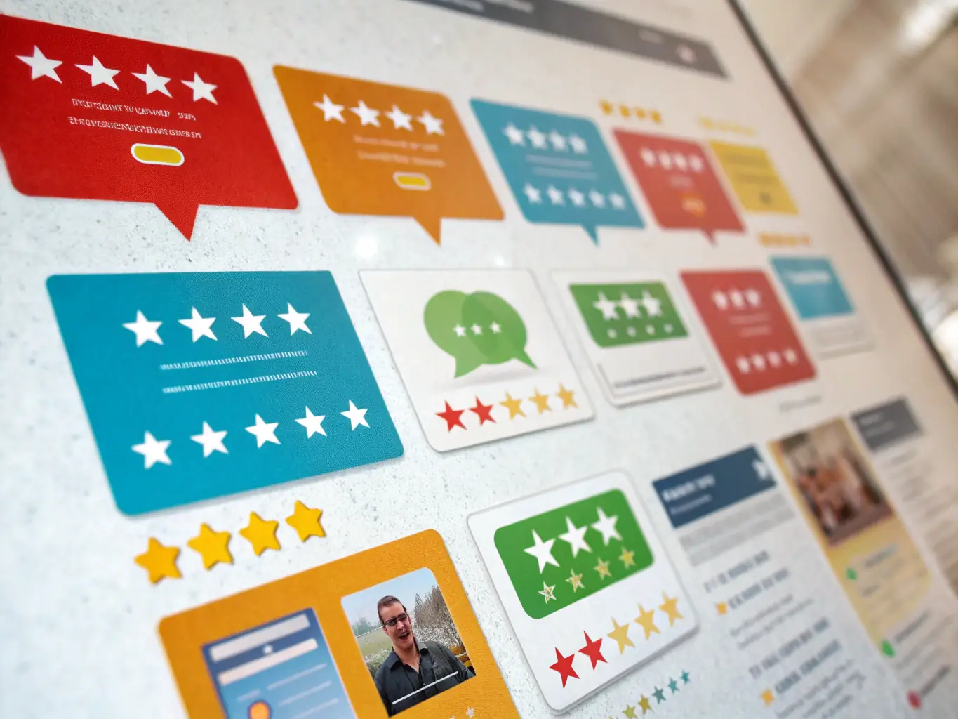 A collage of positive customer reviews and testimonials, visually representing the 30+ positive reviews received by Apriori Services.